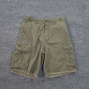 Vintage American Eagle Shorts Mens 31 Green‎ Cargo Surplus Baggy Preppy Y2K